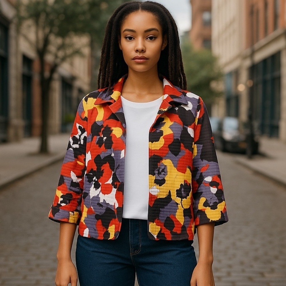 Sara Isabella floral open jacket size L